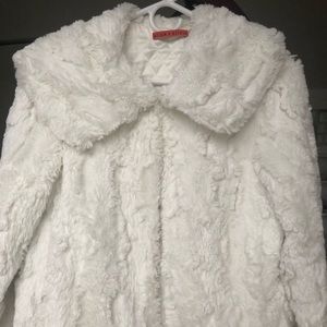 Alice + Olivia white fur jacket